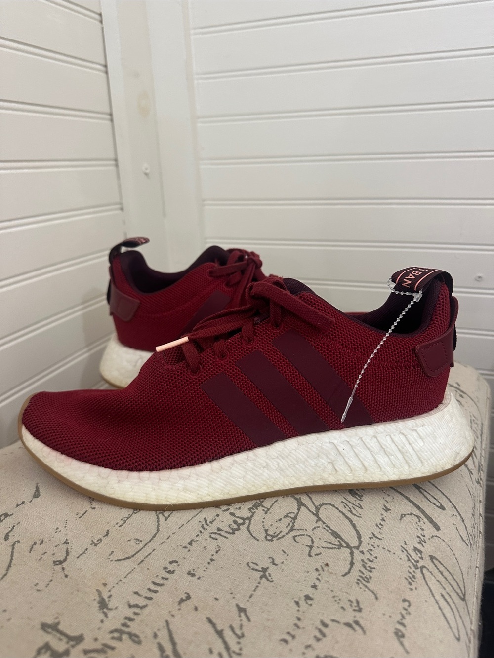adidas Men’s Maroon Athletic Boost Sneakers 8